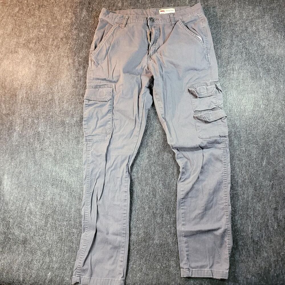 Wrangler Men's Grey and Blue Trousers